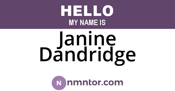 Janine Dandridge