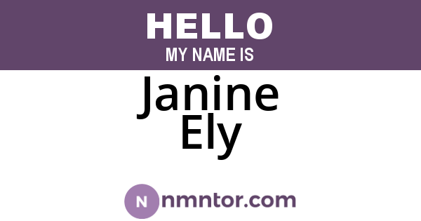 Janine Ely