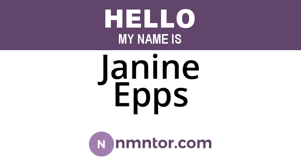 Janine Epps