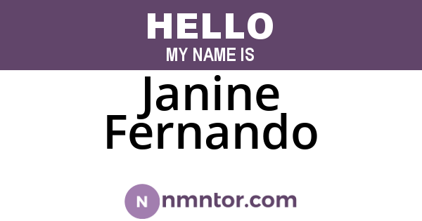Janine Fernando