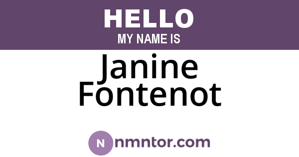 Janine Fontenot