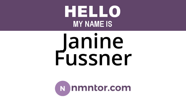 Janine Fussner
