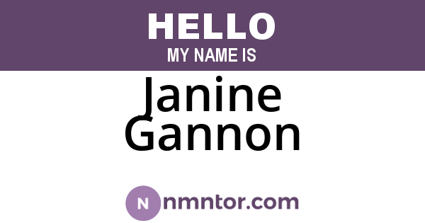 Janine Gannon