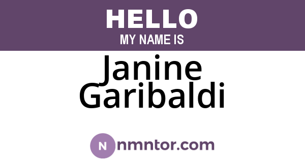 Janine Garibaldi