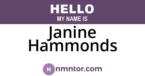 Janine Hammonds