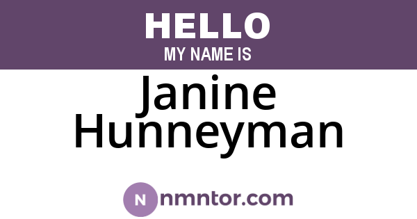 Janine Hunneyman