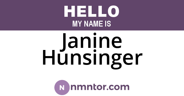 Janine Hunsinger