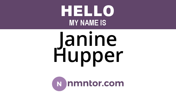 Janine Hupper