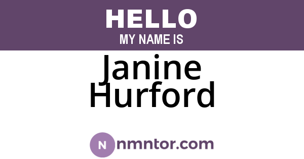 Janine Hurford
