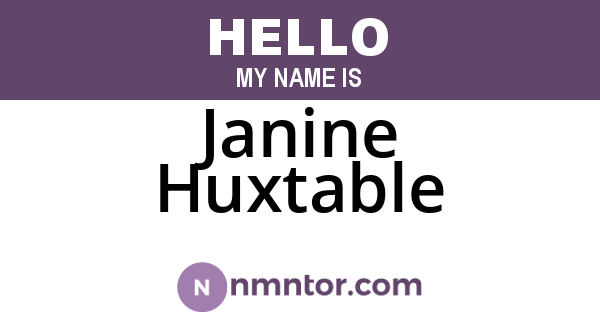 Janine Huxtable