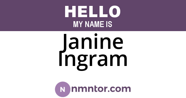 Janine Ingram