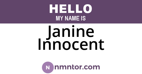 Janine Innocent