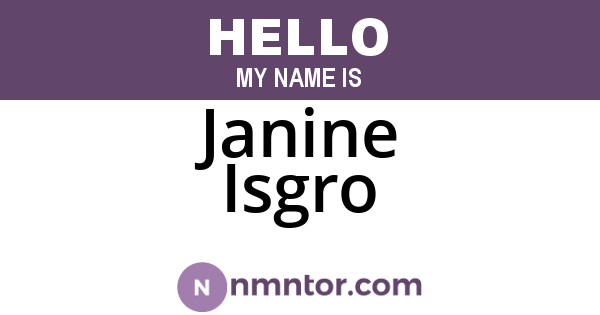 Janine Isgro