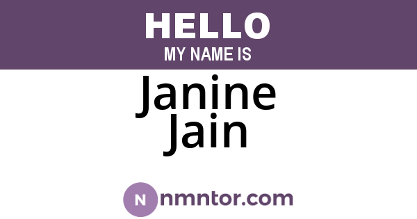 Janine Jain