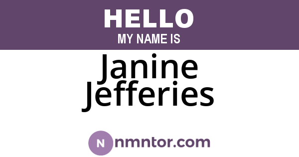 Janine Jefferies