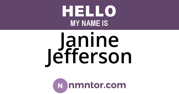 Janine Jefferson