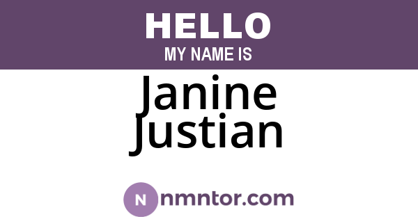 Janine Justian