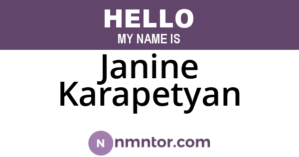 Janine Karapetyan