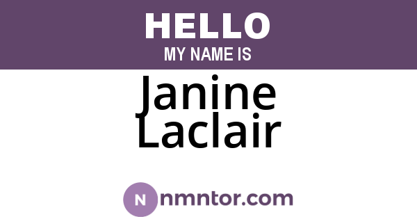 Janine Laclair