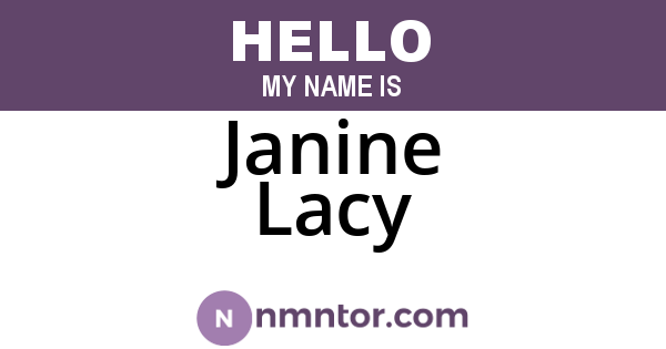 Janine Lacy