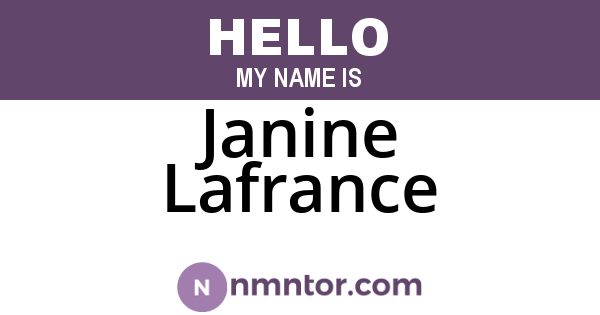 Janine Lafrance