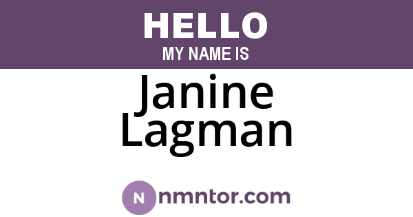 Janine Lagman