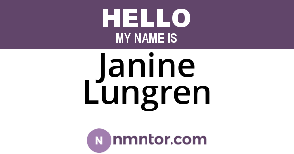 Janine Lungren