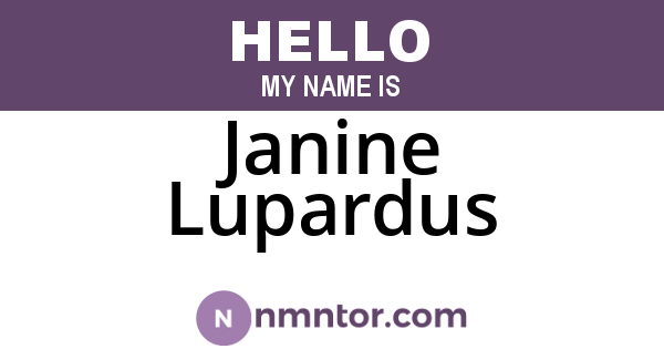 Janine Lupardus