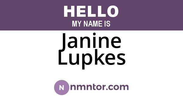 Janine Lupkes