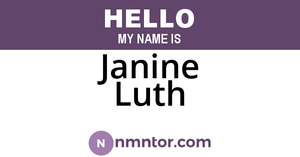 Janine Luth