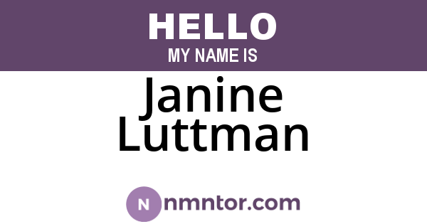 Janine Luttman
