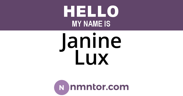 Janine Lux