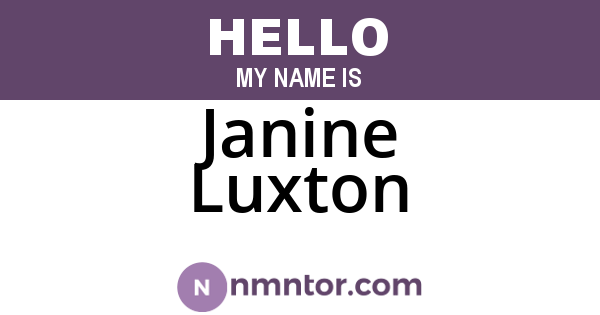 Janine Luxton
