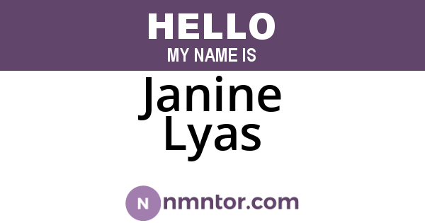 Janine Lyas