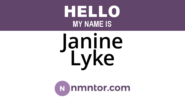 Janine Lyke