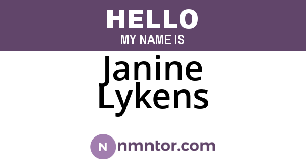 Janine Lykens