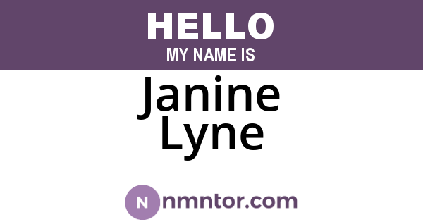 Janine Lyne