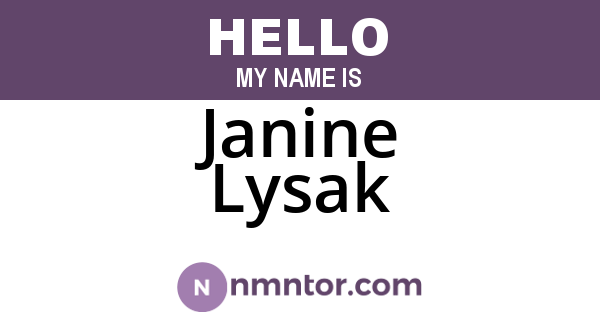 Janine Lysak