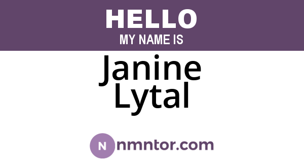 Janine Lytal