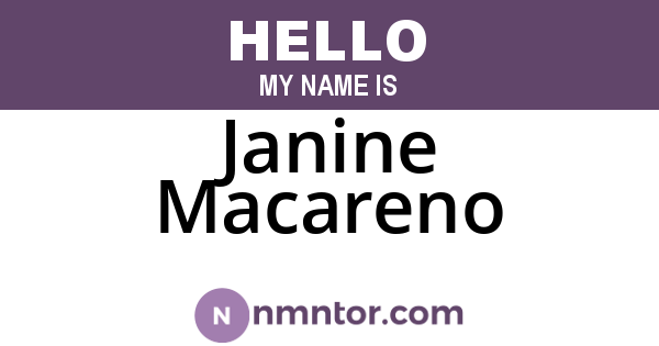 Janine Macareno