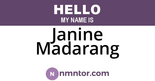 Janine Madarang