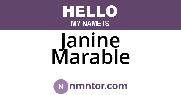 Janine Marable