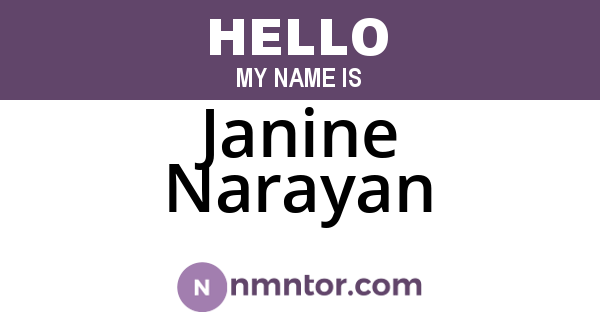 Janine Narayan