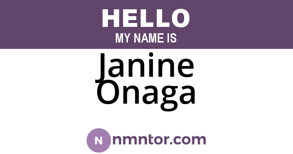 Janine Onaga