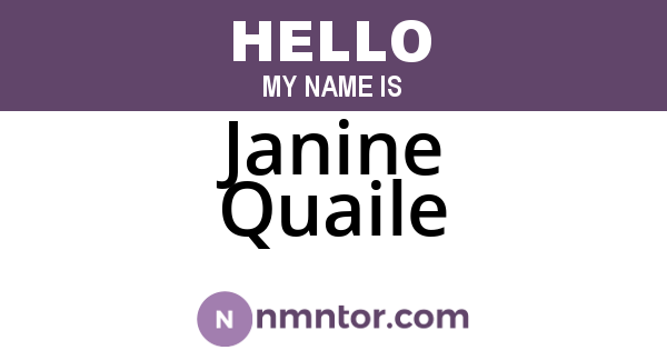 Janine Quaile