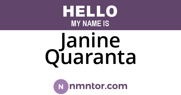 Janine Quaranta