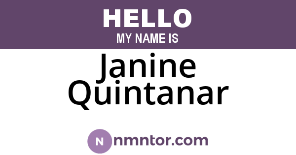Janine Quintanar
