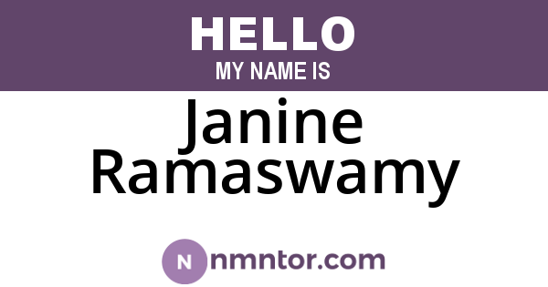 Janine Ramaswamy