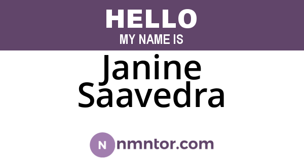 Janine Saavedra