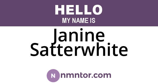 Janine Satterwhite